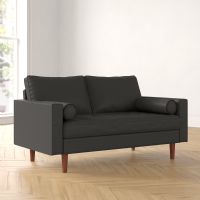 Clovis 57.8'' Velvet Square Arm Loveseat