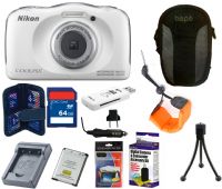 Coolpix S33 White 64GB Camera Kit