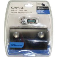 Craig CMA3500E 2GB MP3 Player with Portable Speaker