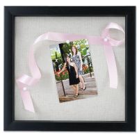 Lawrence Frames  12x12 Black Shadow Box Frame - Linen Inner Display Board