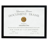 Lawrence Frames  8.5x11 Black Wood Certificate Picture Frame - Gallery Collection
