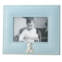 Lawrence Frames  Blue Faux Leather 4x6 Picture Frame