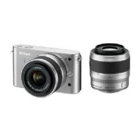 Nikon 1 J1 10.1 MP Digital camera - mirrorless system - Silver - 1 NIKKOR VR 10-30mm and 30-110mm lenses