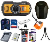 Ricoh WG5 Waterproof Orange 16GB Camera Kit