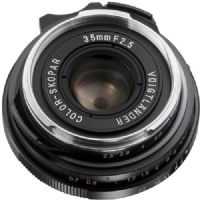 Voigtlander Wide Angle Color-Skopar Pan 35mm f/2.5-M (PII) Manual Focus M Mount Lens - for Bessa T, R2 and Leica M Mount Rangefinder Cameras - Black