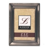 Lawrence Frames  Polished Silver Plate 4x5 Picture Frame - Bead Border Design