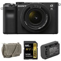 Sony Alpha a7C Mirrorless Digital Camera with 28-60mm Lens and Accessories Kit (Black)