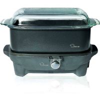 PROCHEF PCS700 7-Quart Slow Cooker and Griddle with Deep Dish Glass Cover